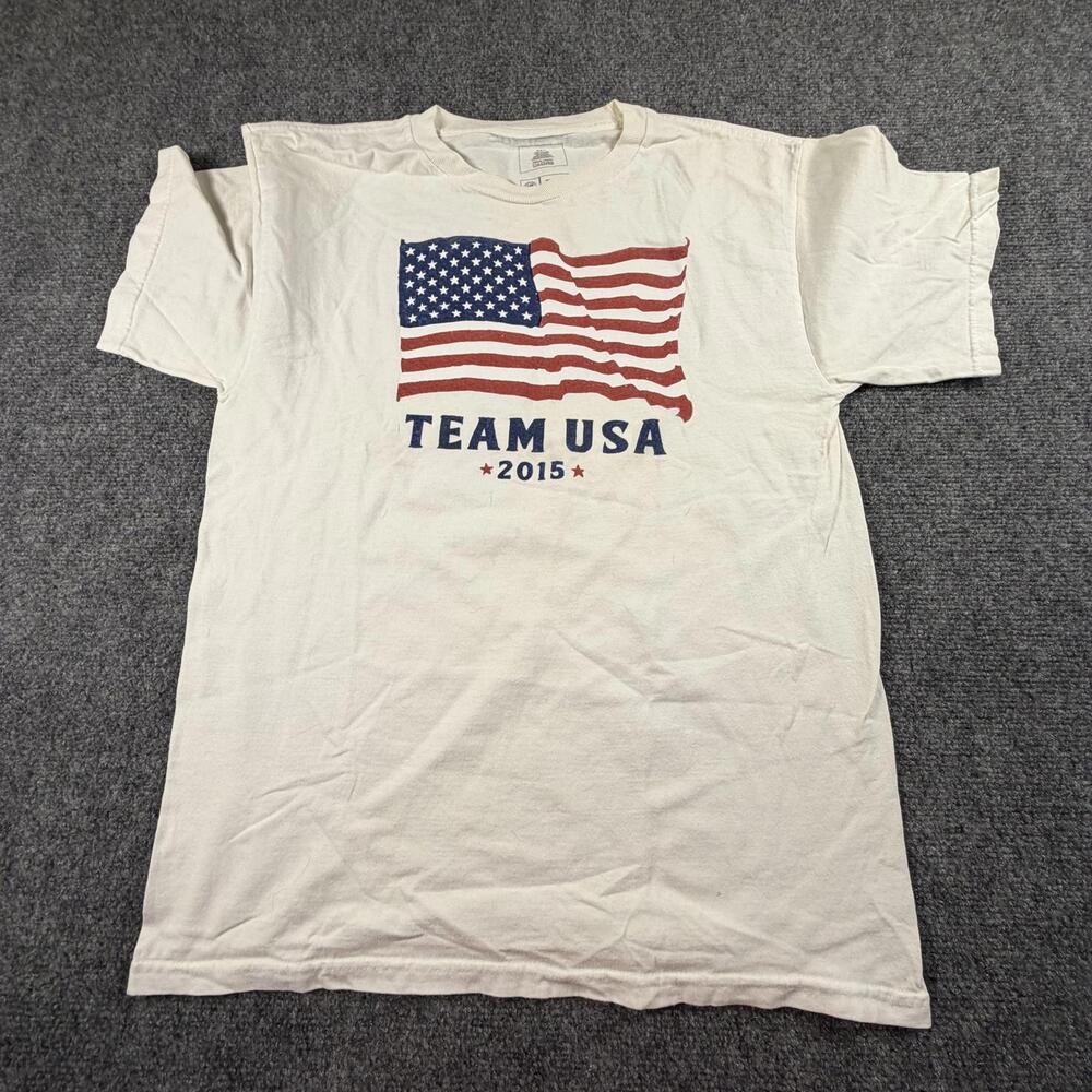 Team USA 2015 White Cotton Medium‎ T-Shirt #1337